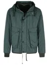 C.p. Company Grey Polyamide Jacket In Green