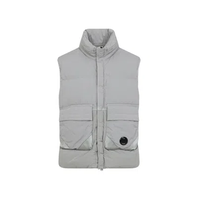 C.P. COMPANY GREY SLEEVELESS PADDED VEST