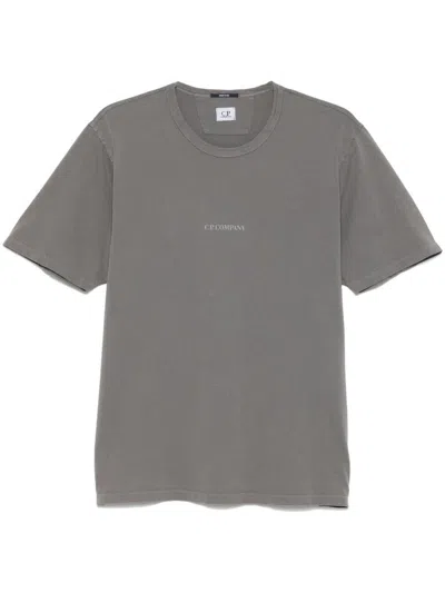 C.p. Company Grey T-shirt In Cotton With Logo In Gray
