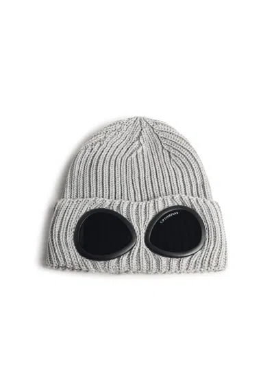 C.p. Company Grey Wool Beanie