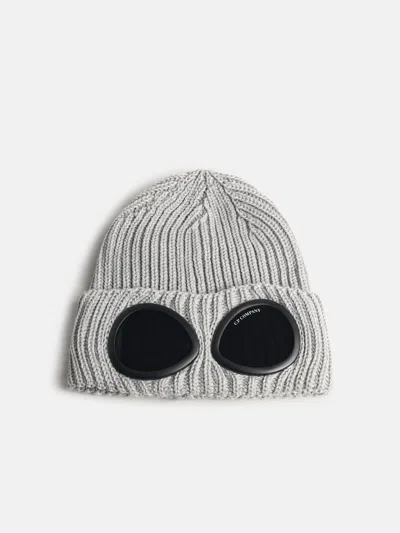 C.p. Company Grey Wool Beanie In Gray