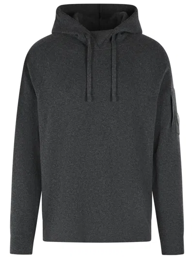 C.p. Company Grey Wool Blend Sweater In Gray