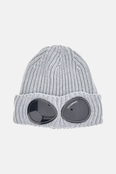 C.p. Company Grey Wool Cap In Gray