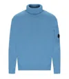 C.p. Company Grs Aegean Blue Turtleneck Sweater In Blue