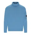 C.p. Company Grs Aegean Blue Turtleneck Sweater In Blue