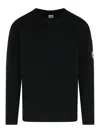 C.p. Company Grs Black Wool Blend Sweatshirt In Black