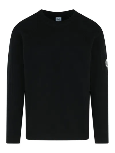 C.p. Company Grs Black Wool Blend Sweatshirt