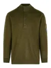 C.p. Company C.p.company Men Wool And Cotton Sweater In Green