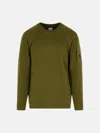 C.p. Company 'grs' Green Wool Blend Sweatshirt In Green