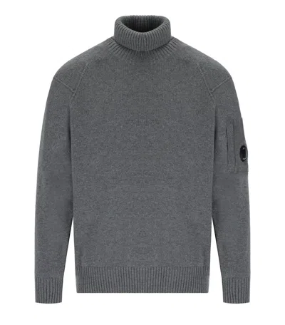 C.P. COMPANY GRS GUNMETAL TURTLENECK SWEATER