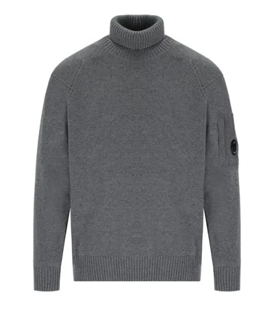 C.P. COMPANY GRS GUNMETAL TURTLENECK SWEATER