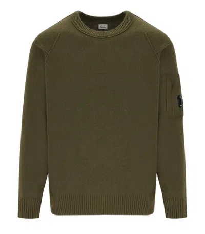 C.P. COMPANY GRS IVY GREEN CREWNECK JUMPER