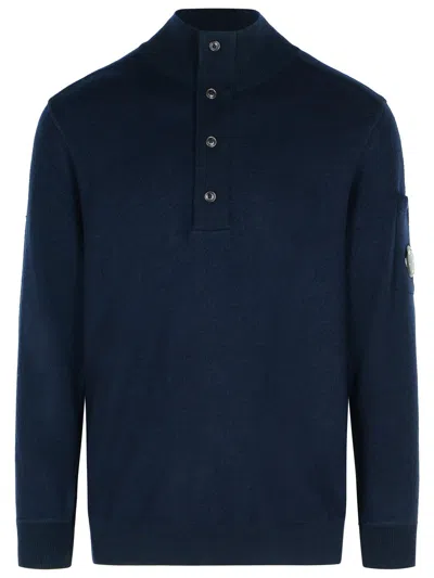 C.P. COMPANY C.P. COMPANY 'GRS' NAVY WOOL BLEND SWEATER MEN