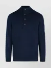 C.p. Company Grs Wool Blend Sweater With Arm Pocket In Blue