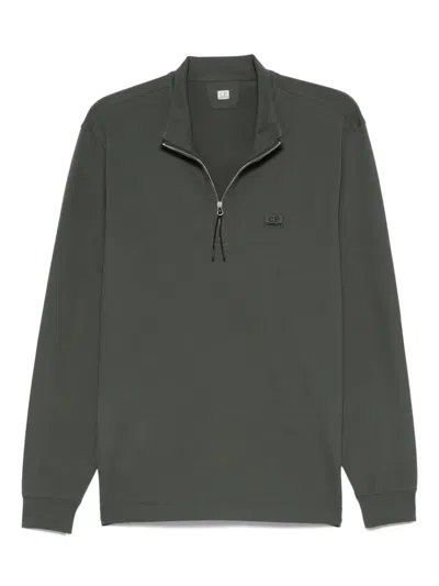 C.p. Company Half-zip Cotton Sweatshirt In Gray