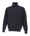 C.p. Company Half-zip Pocket-sleeve Sweatshirt In Blue