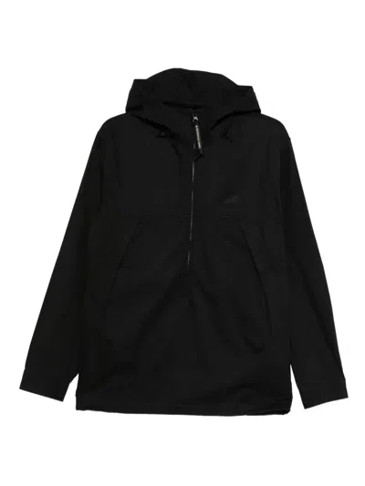 C.p. Company Half-zip Hooded Jacket In Black