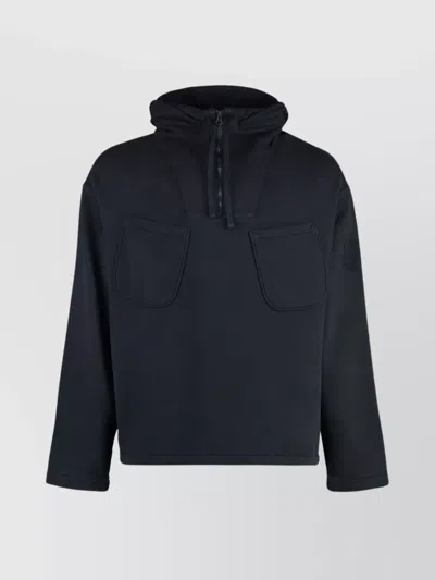 C.P. COMPANY HALF ZIP HOODED SWEATSHIRT