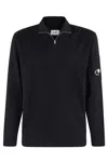 C.p. Company Half-zip Knit Sweater With Lens Detail