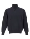 C.p. Company Half-zip Pocket-sleeve Sweatshirt In Black