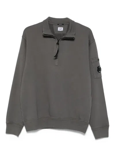 C.p. Company Half-zip Pocket Sweatshirt In Gray
