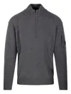 C.p. Company Arm Pocket Cuffs Hem Sweater In Gray