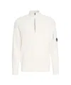 C.p. Company Half-zip Sweater With Ribbed Details And Logo Pocket In Multi