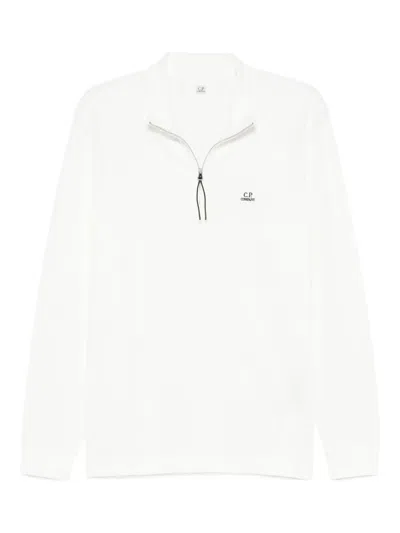 C.p. Company Half-zip Sweatshirt In White