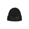 C.p. Company Black Lenses Textured Beanie Hat In Blue