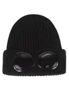 C.p. Company Cp Company Merino Beanie Hat Black In Black
