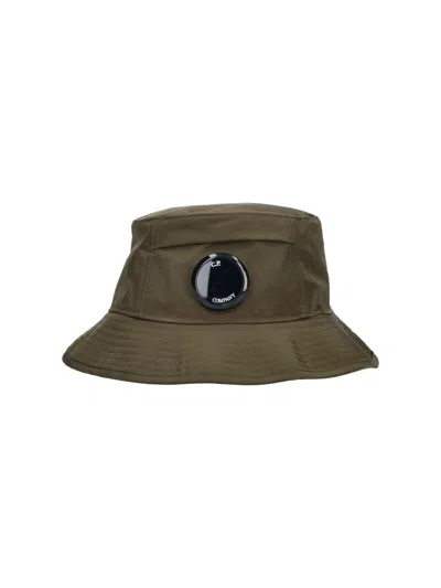 C.p. Company Hat "chrome-r" In Green