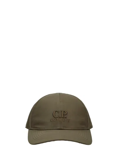 C.p. Company Baseball Cap Logo In Green