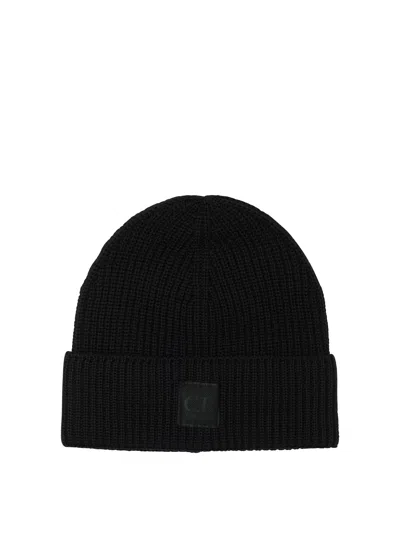 C.P. COMPANY HATS BLACK