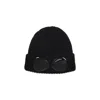 C.p. Company Black Lenses Textured Beanie Hat