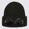 C.p. Company Knit Hat With Goggle Detail And Turn-up Brim In Brown