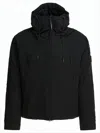 C.p. Company Sleek Black Medium Jacket With Adjustable Hood And Zippered Pockets In Black