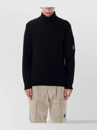 C.P. COMPANY HIGH COLLAR LONG SLEEVE KNIT SWEATER