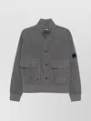 C.p. Company High Collar Nylon Jacket With Arm Patch