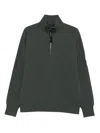 C.p. Company High Half-zip Neck Sweatshirt In Green