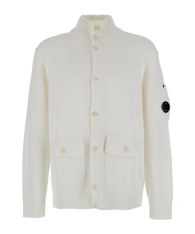 C.P. COMPANY C.P. COMPANY HIGH NECK CARDIGAN WITH SLEEVE LENS