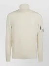 C.p. Company Wool Blend Sweater Arm Pocket In White
