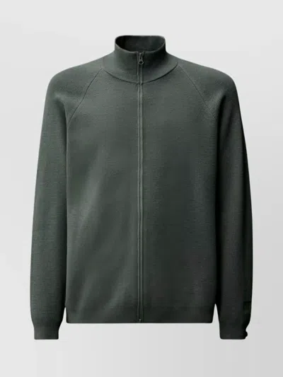 C.P. COMPANY HIGH NECK ZIPPED CARDIGAN WITH RAGLAN SLEEVES