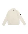 C.p. Company Zipped Sweater In White