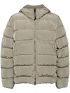 C.p. Company Taupe Chrome-r Goggle Down Jacket In Brown