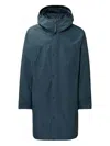 C.p. Company Hooded Button-fastening Raincoat In Multi