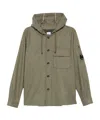 C.p. Company C.p.company Hooded Jacket With Button Closure In Green