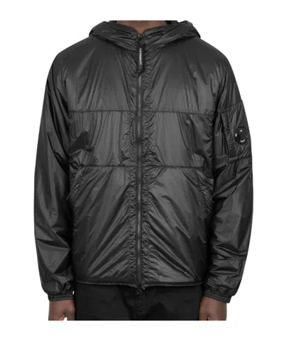 C.p. Company Hooded Casual Jacket In Black