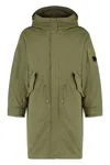 C.p. Company C.p.company Hooded Cotton Parka In Green