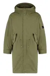 C.p. Company C.p.company Hooded Cotton Parka In Green