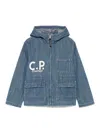 C.p. Company Goggles-detail Jacket In Blue